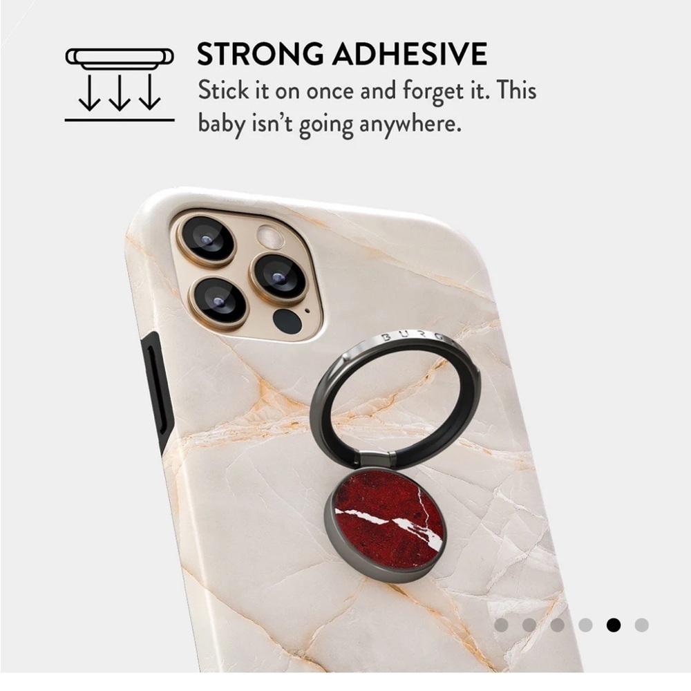 Red Ruby Ring Holder burga marble gunmetal  red white phone case cover popsocket - Picture 5 of 6